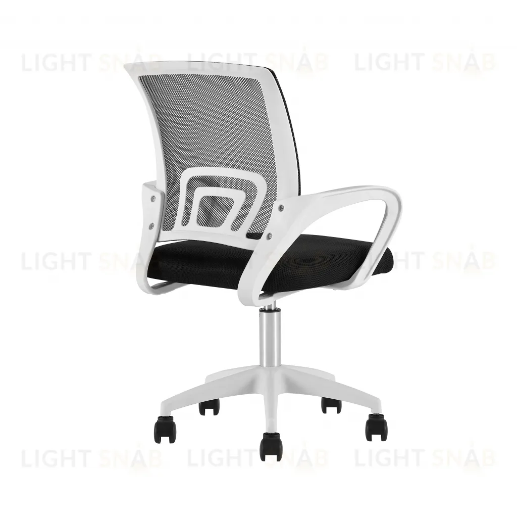 Кресло офисное TopChairs Simple SN черный пластик белый УТ000042082