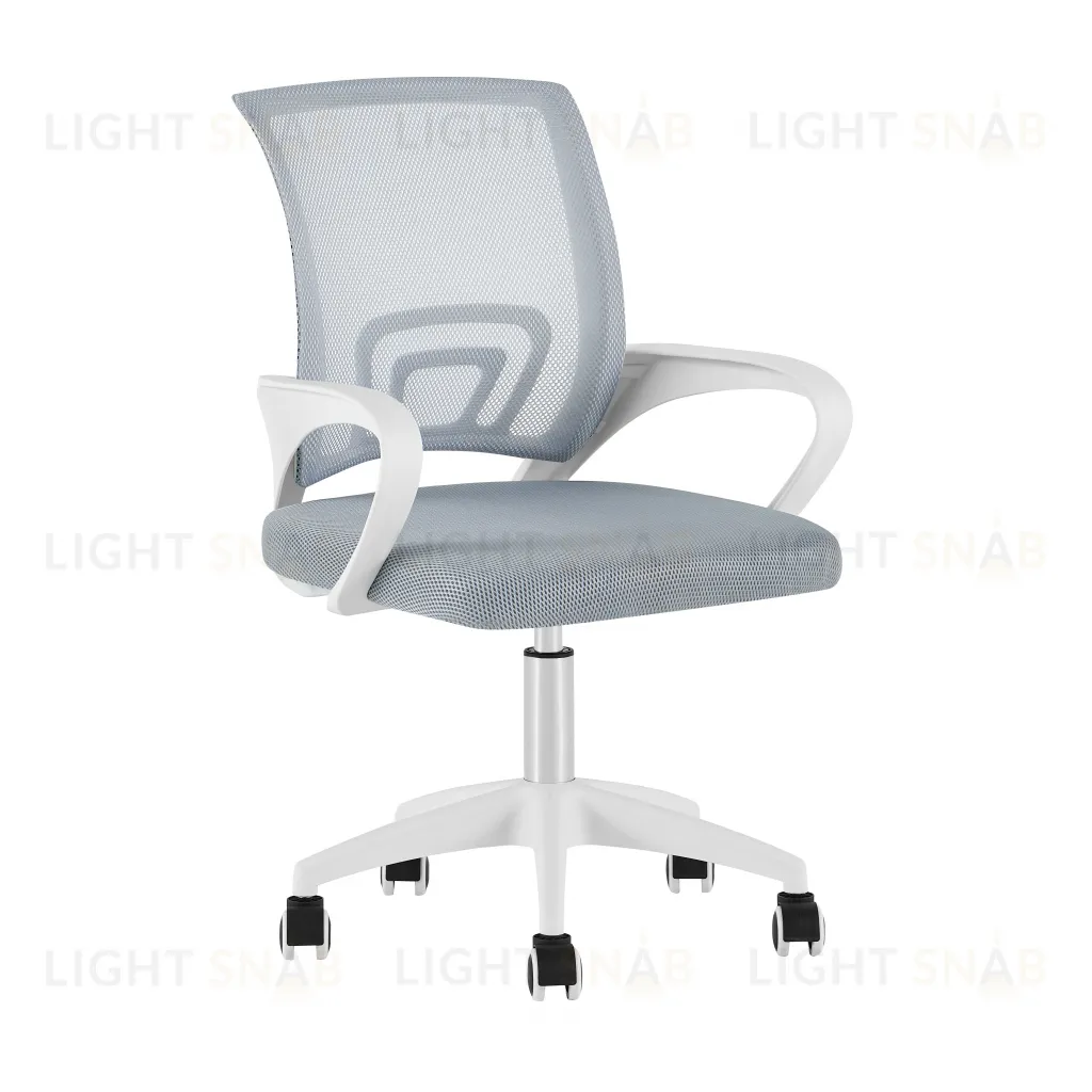 Кресло офисное TopChairs Simple SN серый пластик белый УТ000042081