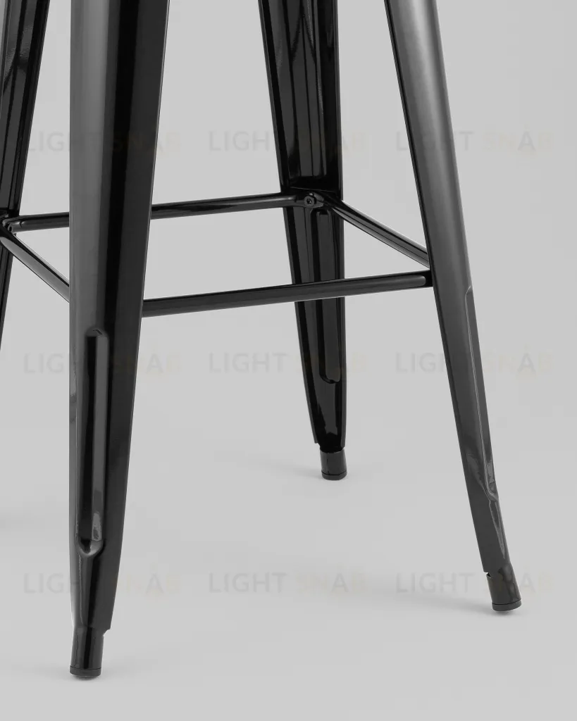 Стул барный TOLIX черный глянцевый + темное дерево KD УТ000042112