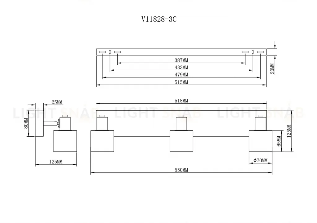 Спот Moderli V11828-3C Malet УТ000041845