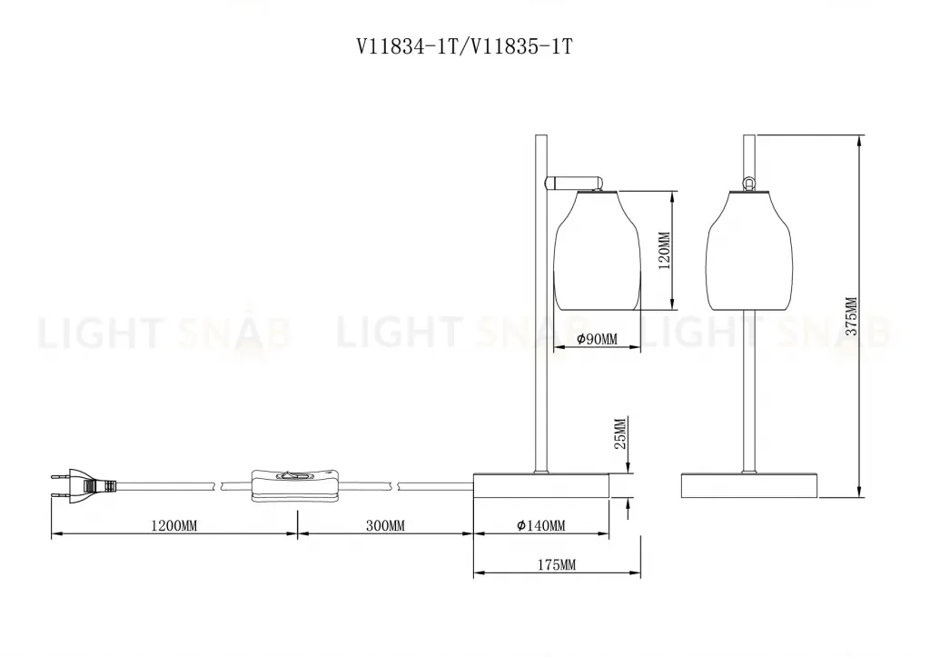 Лампа настольная Moderli V11835-1T Adalina УТ000041852