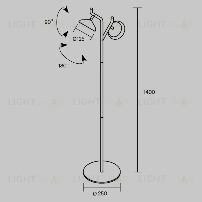 Торшер Maytoni MOD451FL-L16B3K 