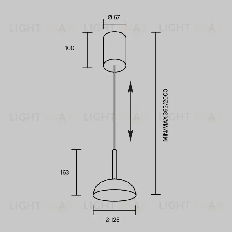 Подвесной светильник Maytoni MOD451PL-L8B3K 
