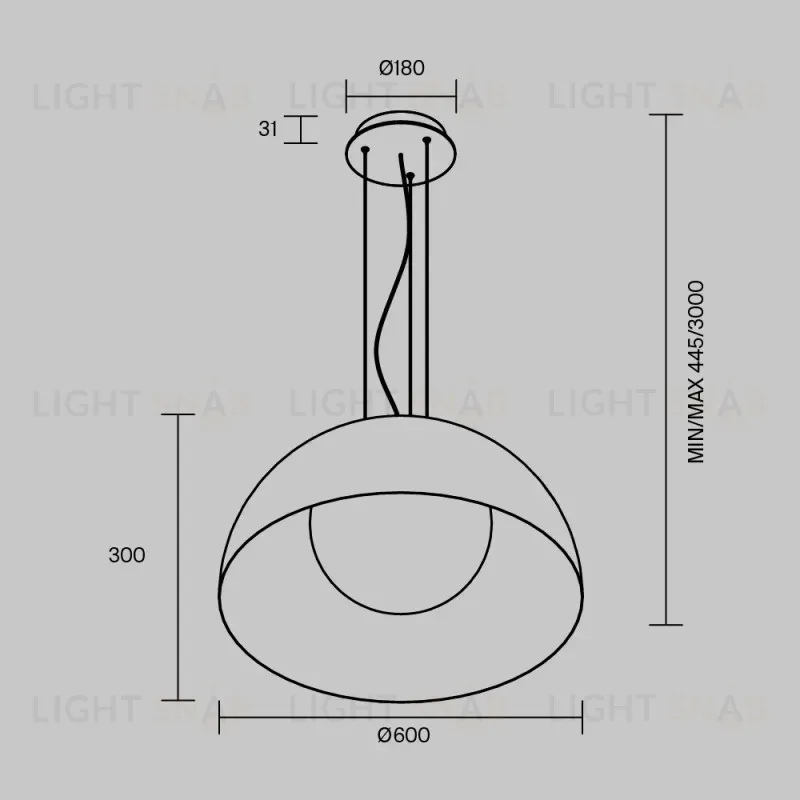 Подвесной светильник Maytoni MOD472PL-L33B3K 