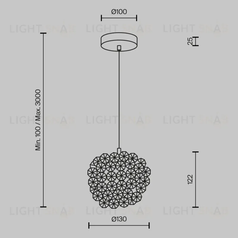 Подвесной светильник Maytoni MOD487PL-01BS 
