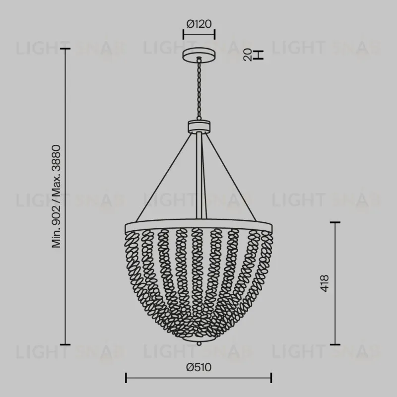 Подвесная люстра Maytoni MOD440PL-06BS 