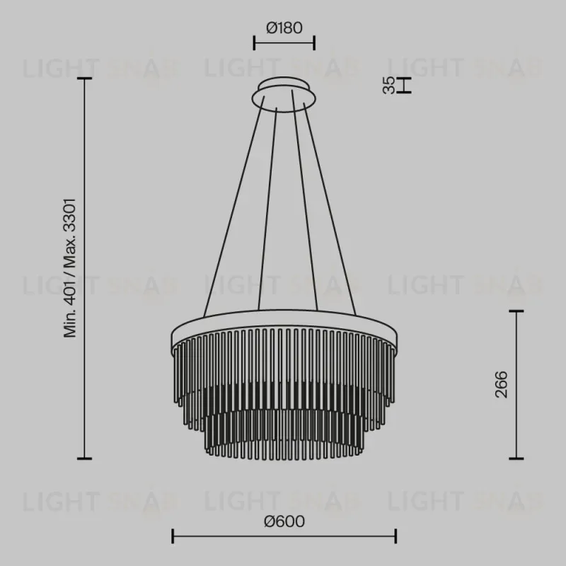 Подвесная люстра Maytoni MOD486PL-L38BSK 