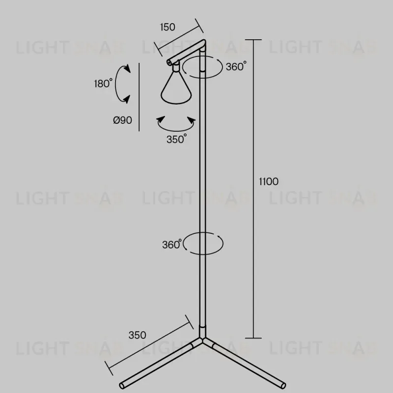 Торшер Maytoni MOD489FL-L20B3K 