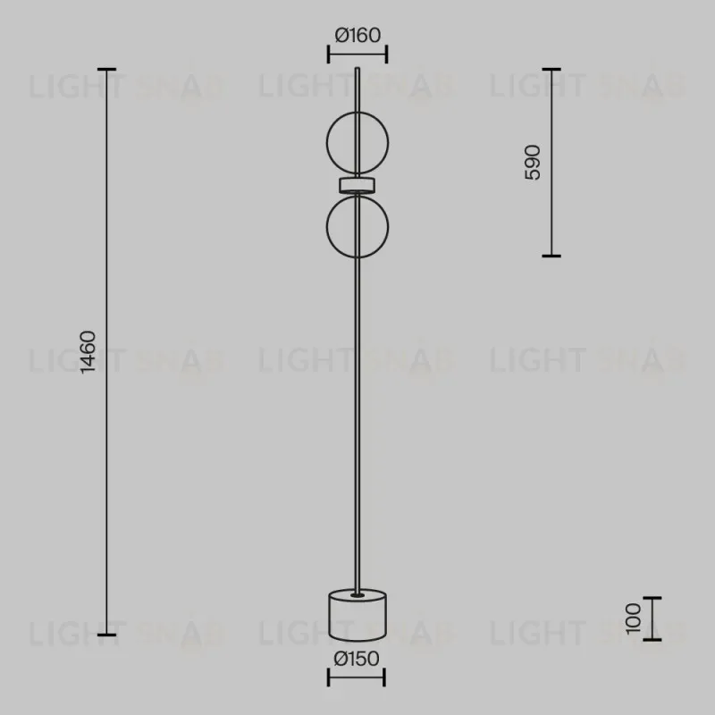 Торшер Maytoni MOD478FL-L15B3K 