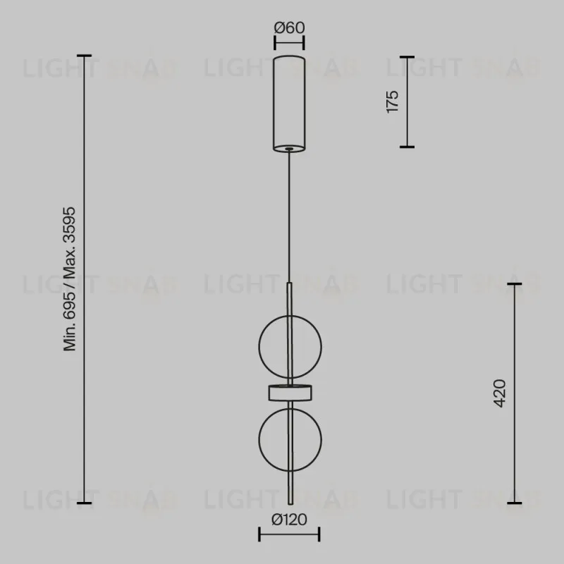 Подвесной светильник Maytoni MOD478PL-L8B3K 