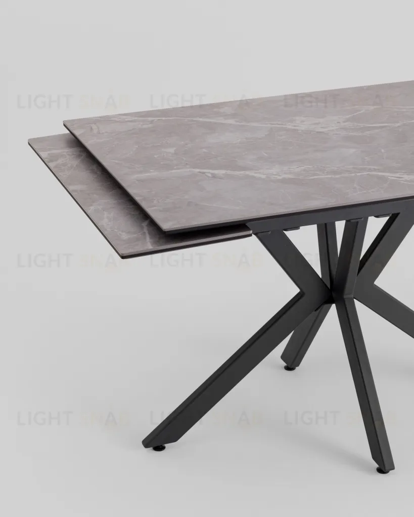 Стол раскладной Marmer 120-180*80*76 керамика антрацит УТ000039729