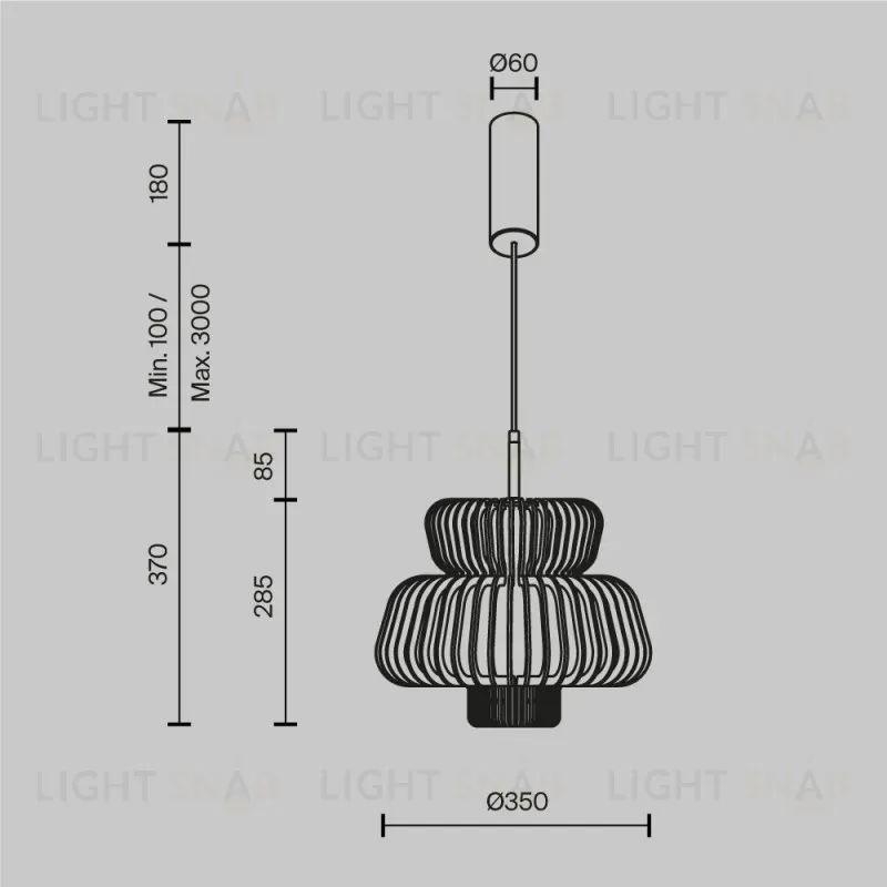 Подвесной светильник Maytoni MOD465PL-L12BK1 