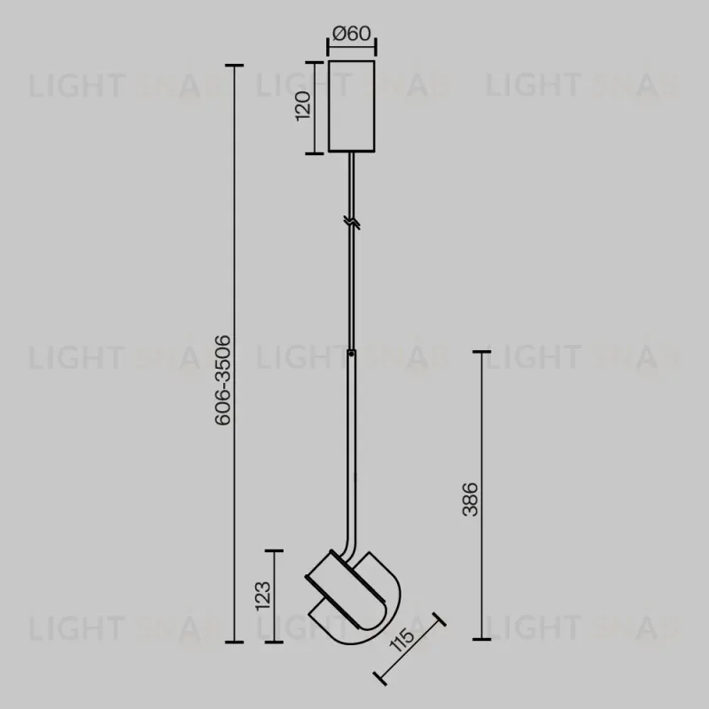 Подвесной светильник Maytoni MOD459PL-L7BSK 