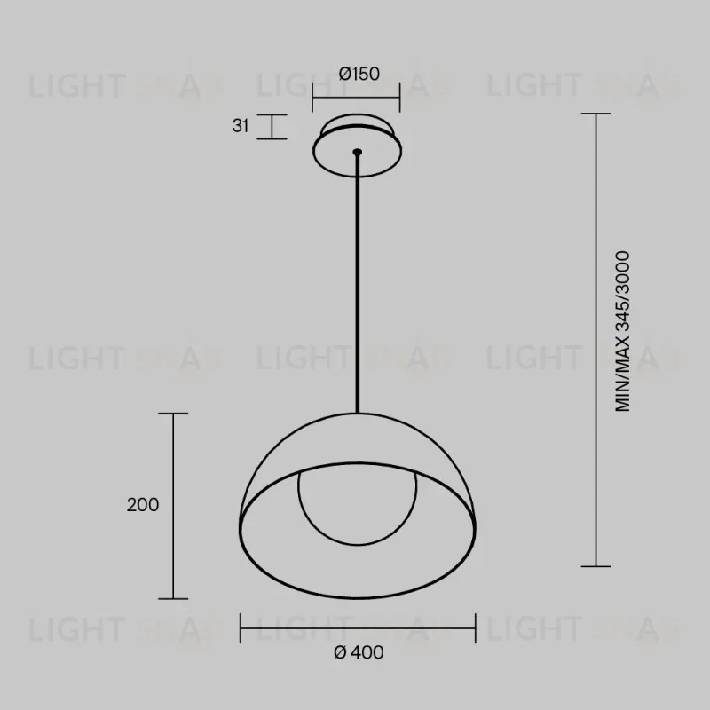 Подвесной светильник Maytoni MOD472PL-L20B3K 