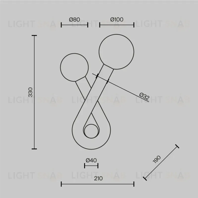 Бра Maytoni MOD476WL-02PT 