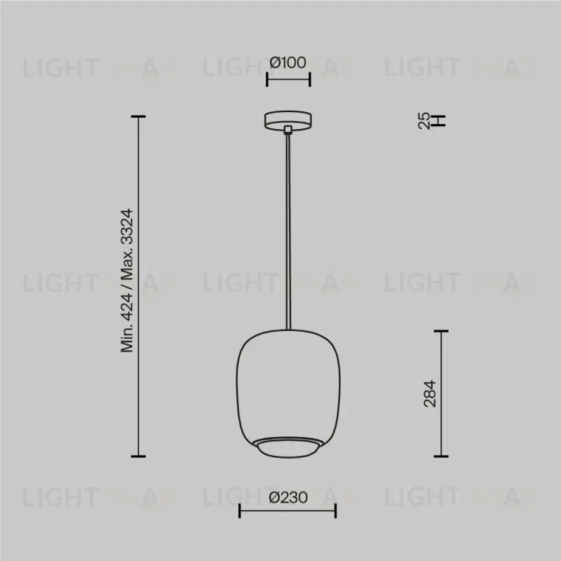 Подвесной светильник Maytoni MOD466PL-L12GR3K 