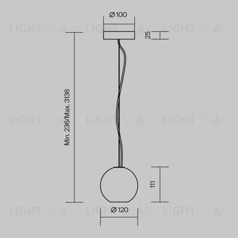 Подвесной светильник Maytoni MOD461PL-01BG 