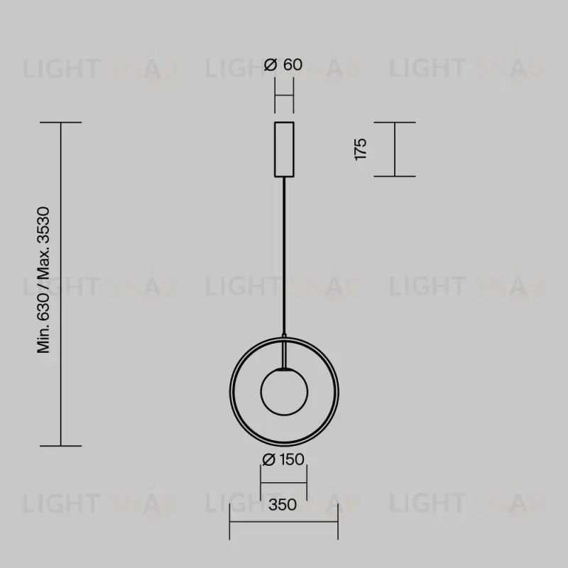 Подвесной светильник Maytoni MOD407PL-L12G3K1 