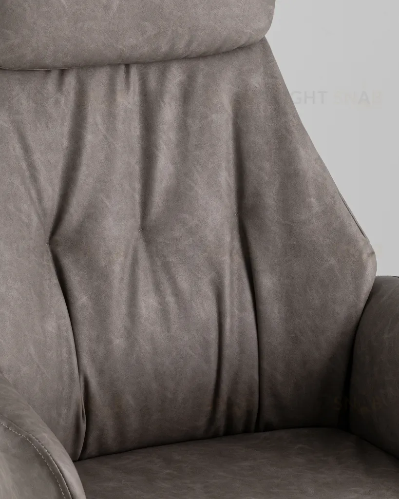 Кресло офисное TopChairs Neoma серый экокожа УТ000041775