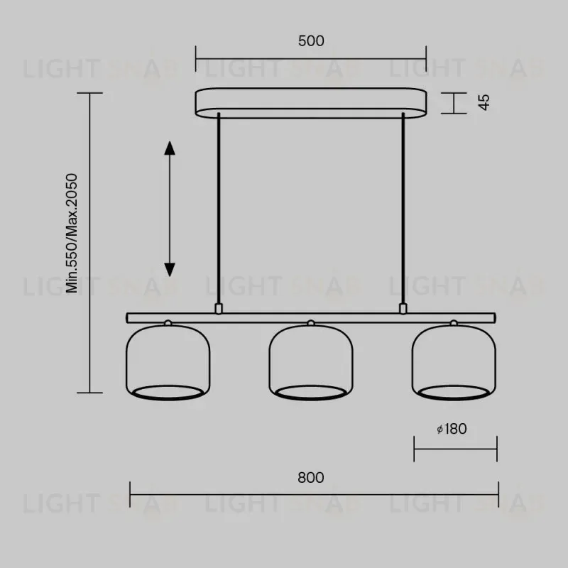 Подвесной светильник Maytoni MOD286PL-L12B3K 
