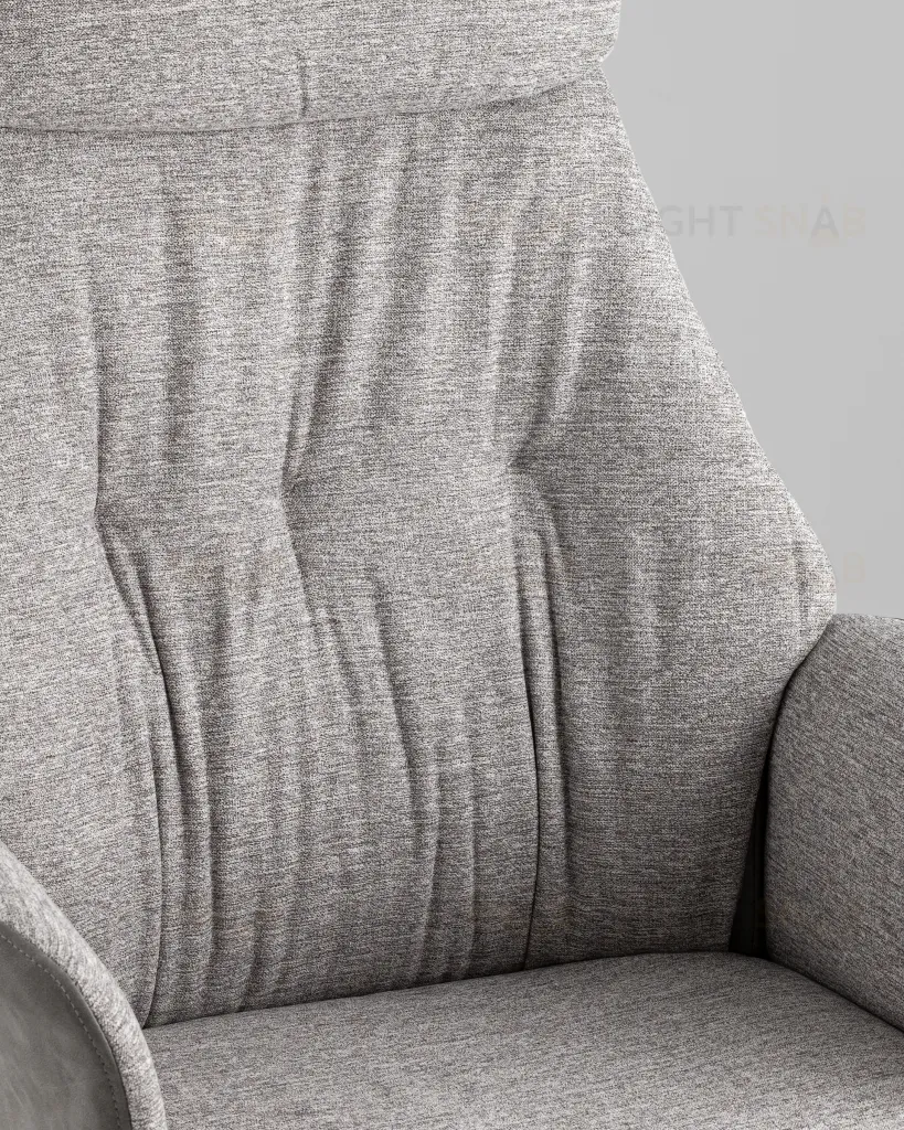 Кресло офисное TopChairs Neoma светло-серый экокожа ткань УТ000041772