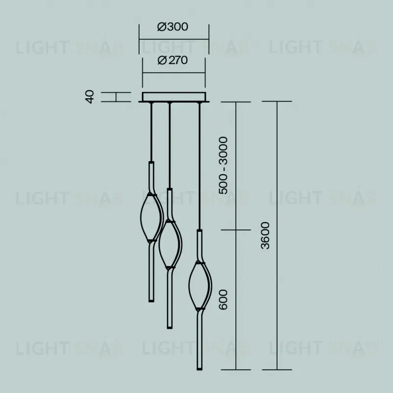 Каскадная люстра Maytoni MOD347PL-L24BS3K 