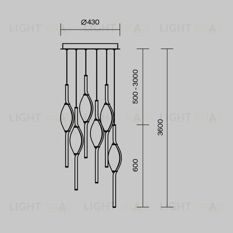 Каскадная люстра Maytoni MOD347PL-L48BS3K 
