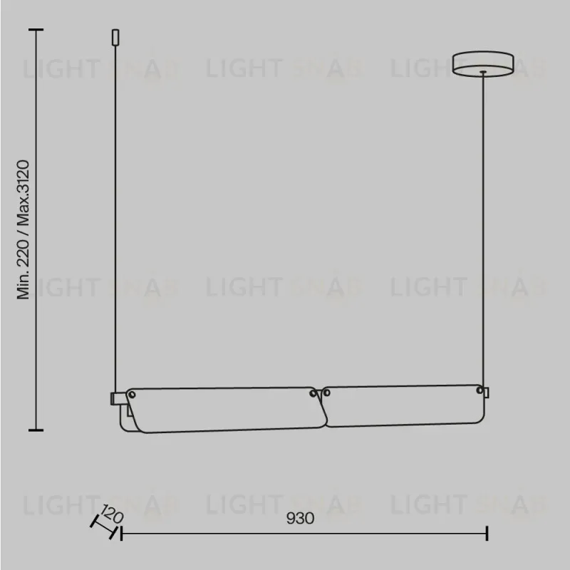 Линейный светильник Maytoni MOD296PL-L20BS3K 