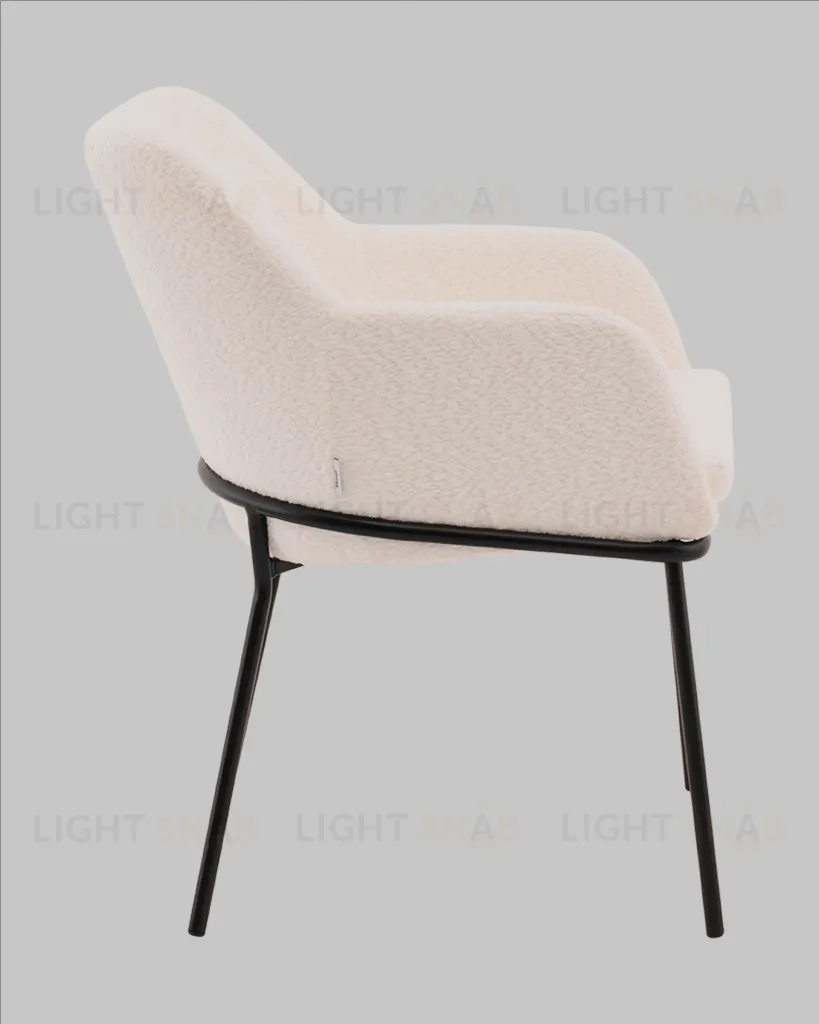 Стул с подлокотниками Кози new ткань букле молочный УТ000040875