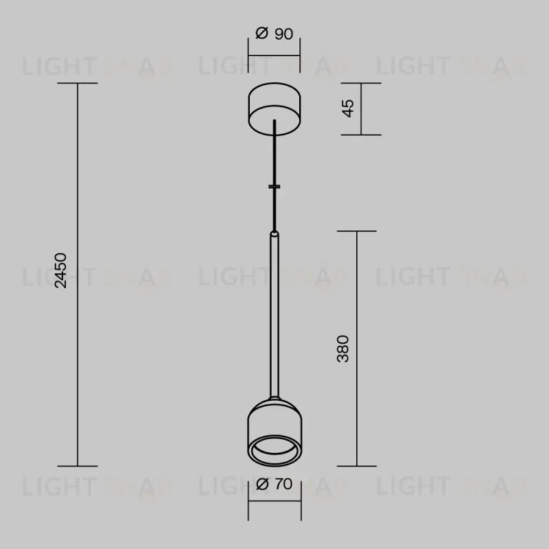 Подвесной уличный светильник Maytoni O491PL-L6B3K 
