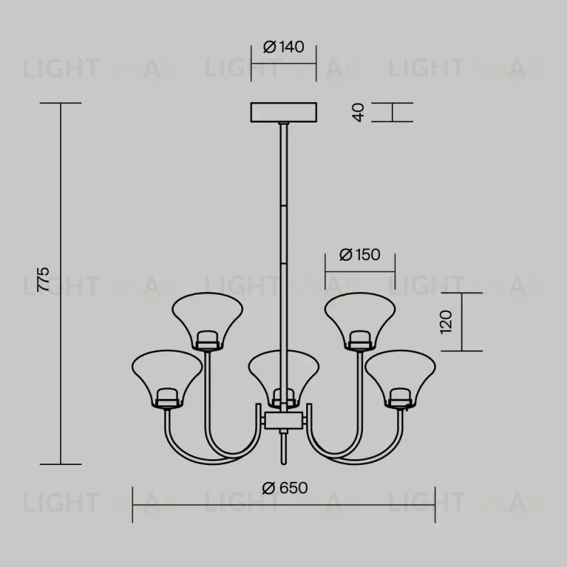 Люстра на штанге Maytoni MOD402PL-L20BS3K 