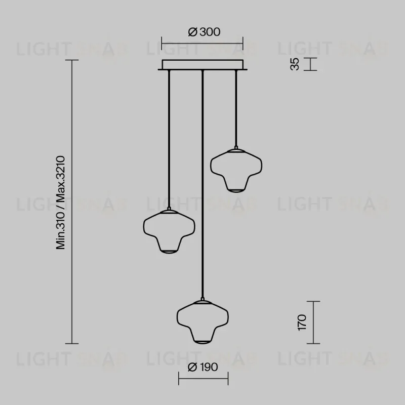 Каскадная люстра Maytoni MOD359PL-L17BS3K 