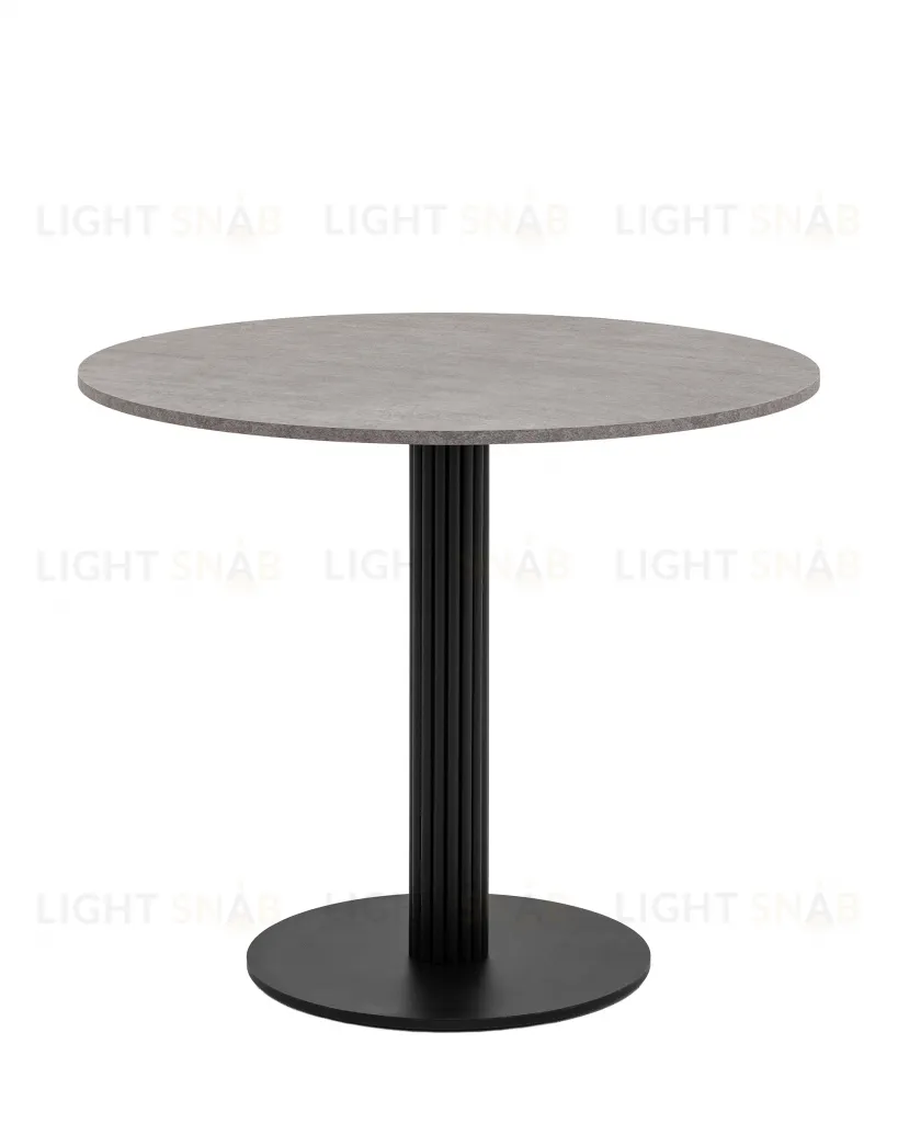 Стол круглый Фризбин D90, столешница МДФ сегни темный, основание металл черный УТ000041629
