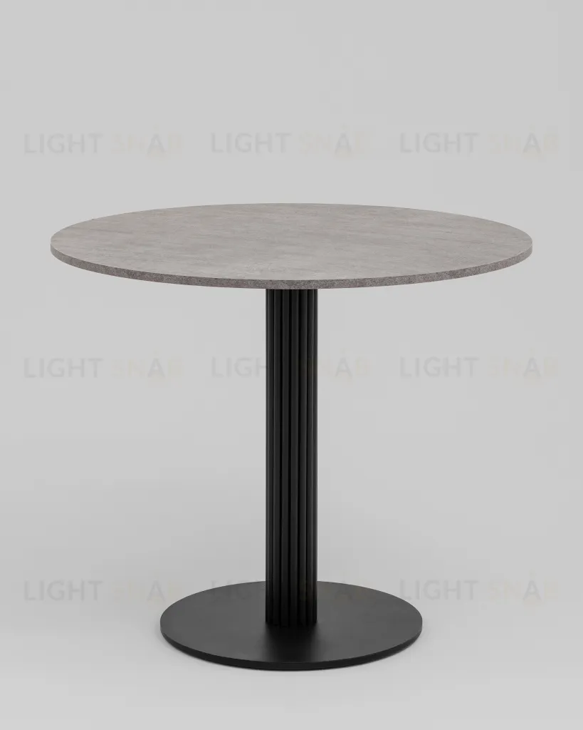 Стол круглый Фризбин D90, столешница МДФ сегни темный, основание металл черный УТ000041629