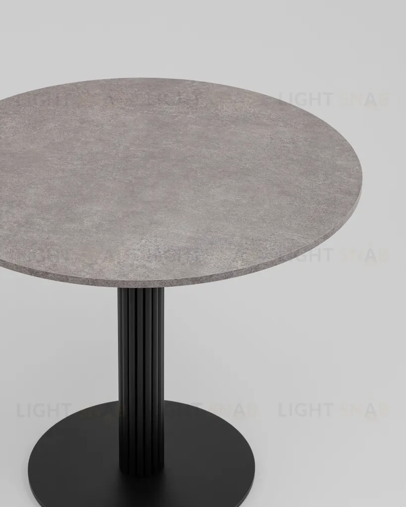 Стол круглый Фризбин D90, столешница МДФ сегни темный, основание металл черный УТ000041629