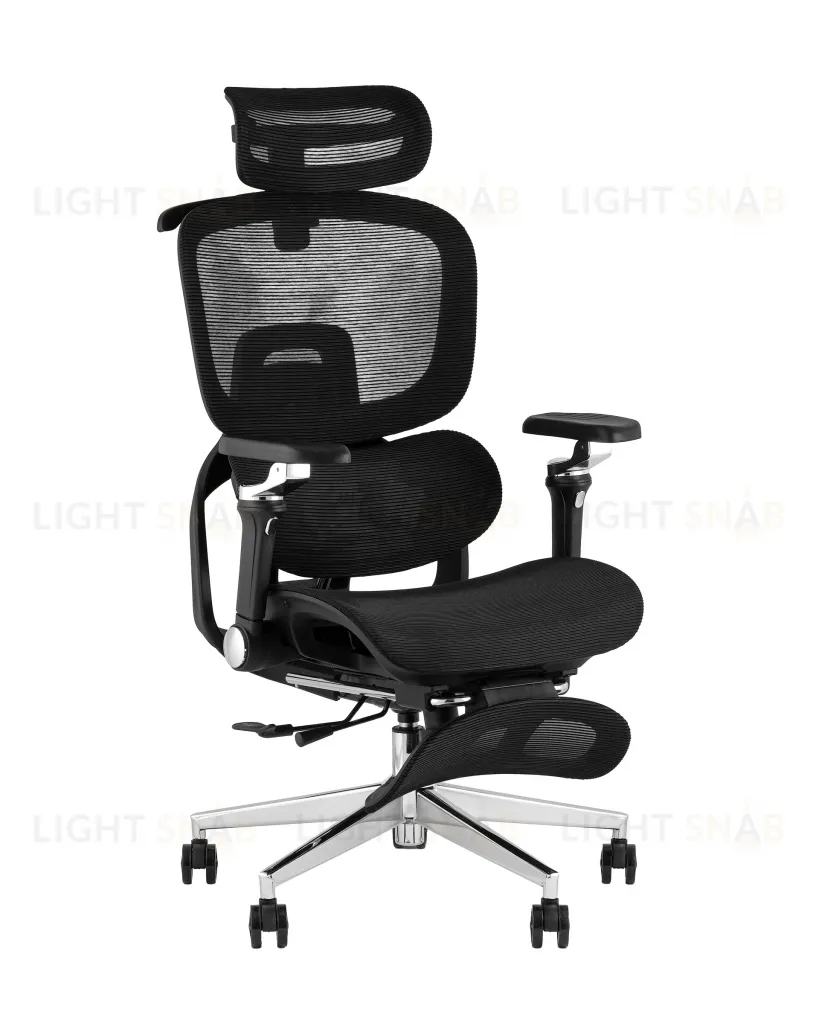 Кресло офисное TopChairs Prodigy с оттоманкой черный УТ000041699