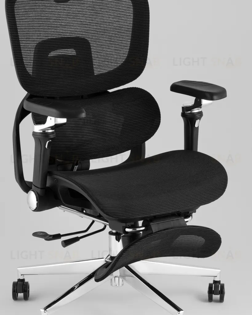 Кресло офисное TopChairs Prodigy с оттоманкой черный УТ000041699