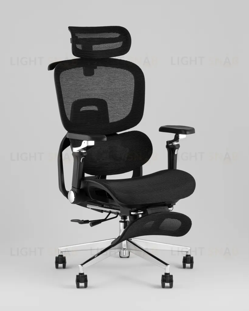 Кресло офисное TopChairs Prodigy с оттоманкой черный УТ000041699