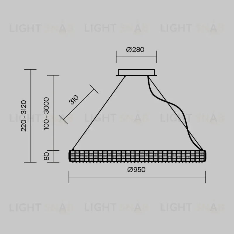 Подвесная люстра Maytoni MOD335PL-L35CH3K 