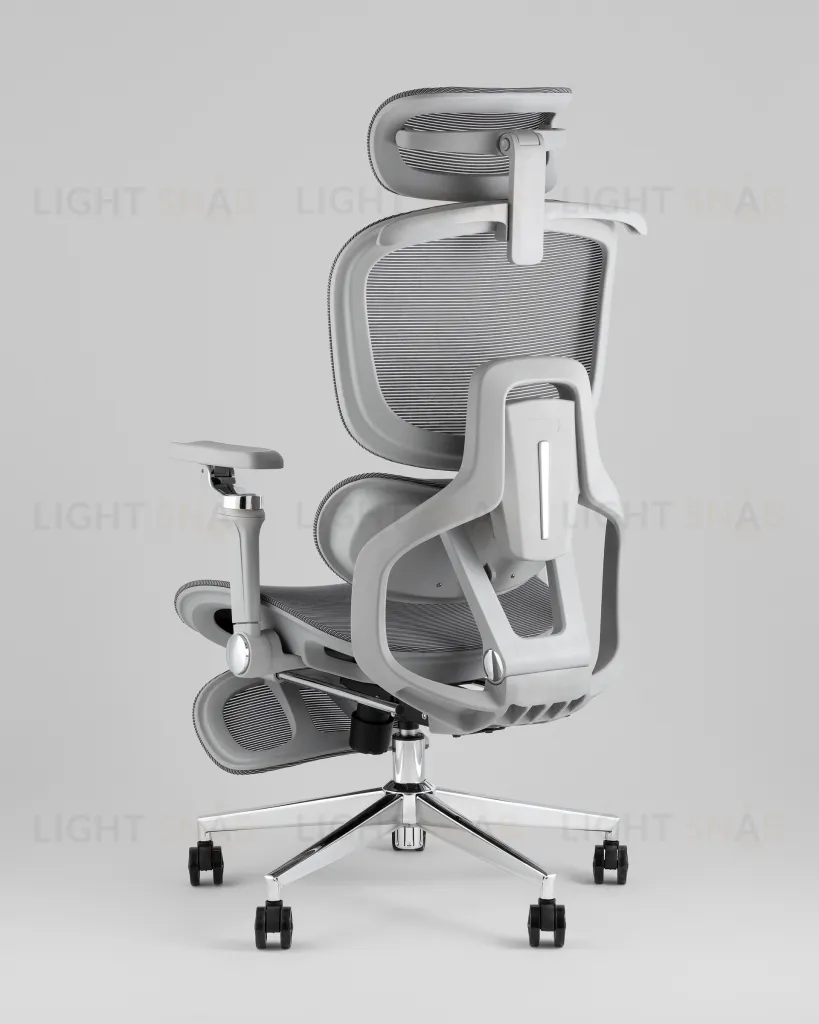 Кресло офисное TopChairs Prodigy с оттоманкой серый УТ000041698