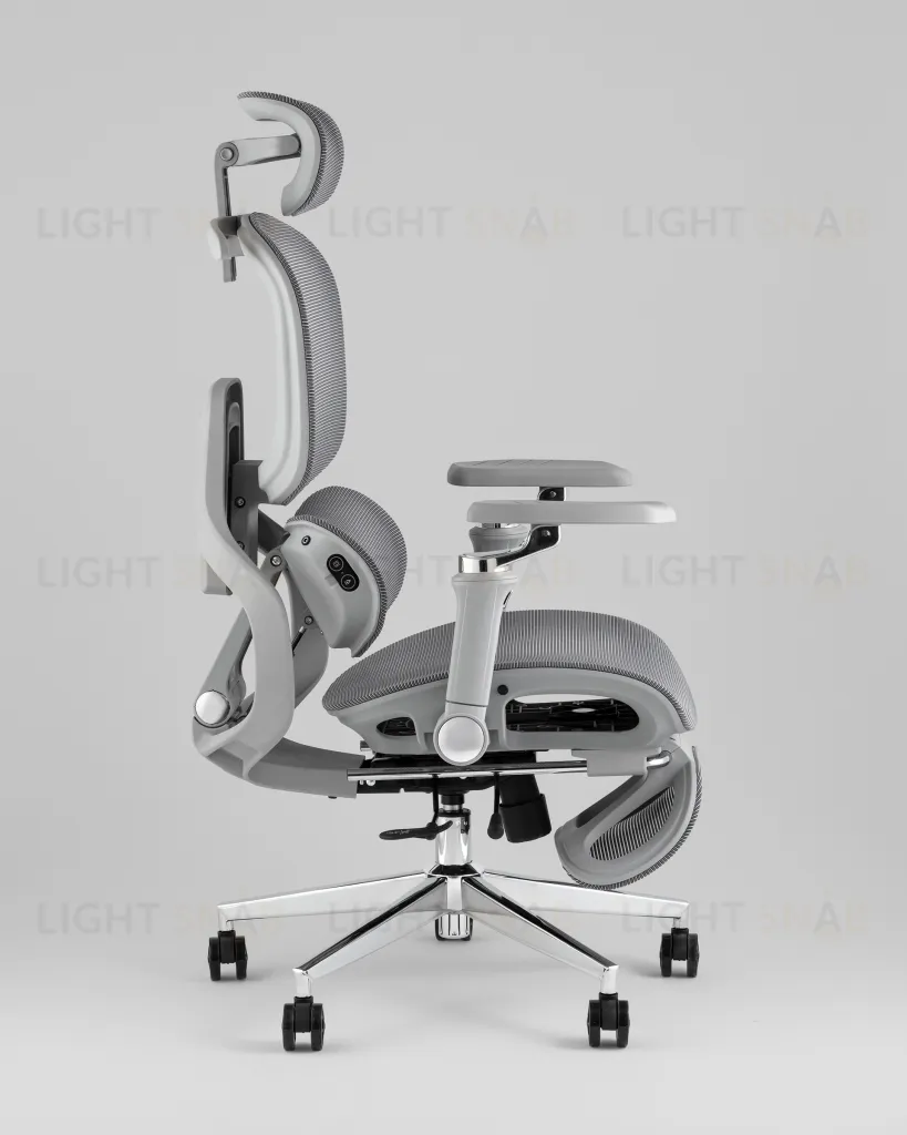 Кресло офисное TopChairs Prodigy с оттоманкой серый УТ000041698