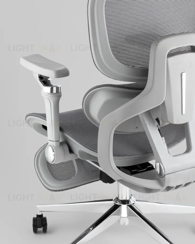 Кресло офисное TopChairs Prodigy с оттоманкой серый УТ000041698