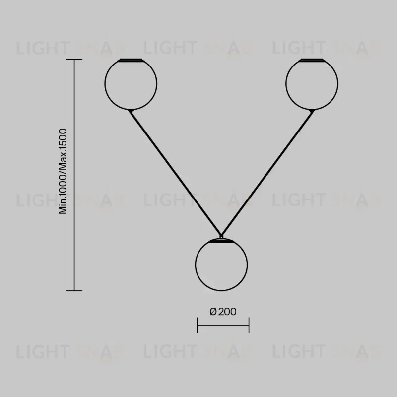 Подвесной светильник Maytoni MOD427PL-L30B3K 