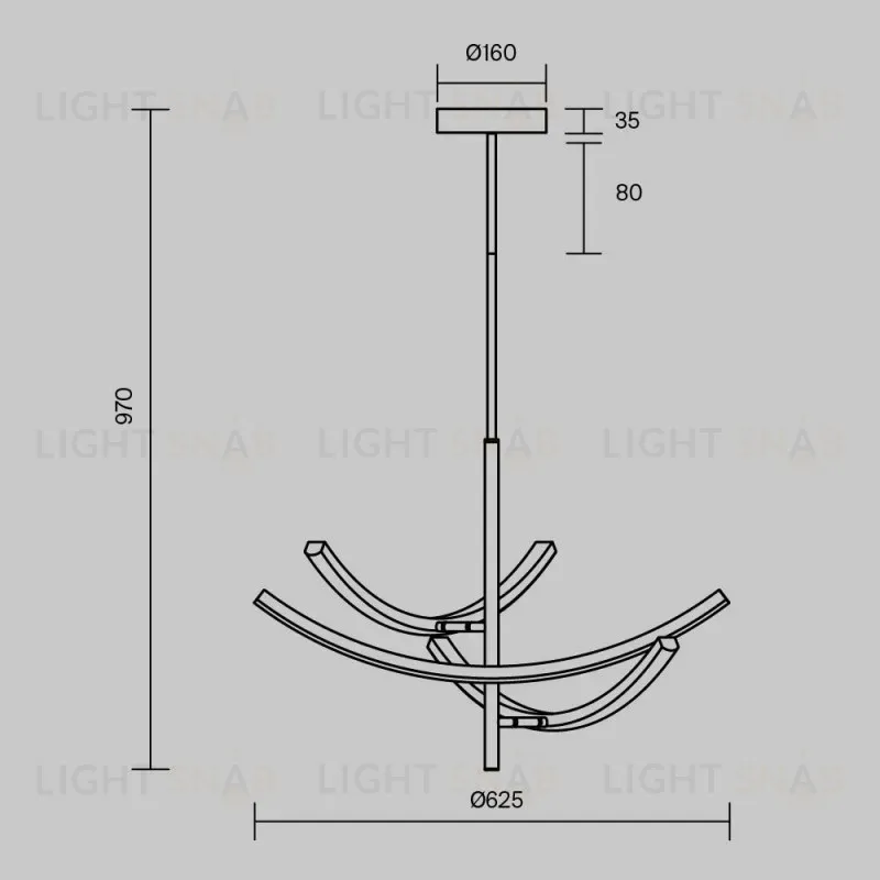 Люстра на штанге Maytoni MOD428PL-L27BK 