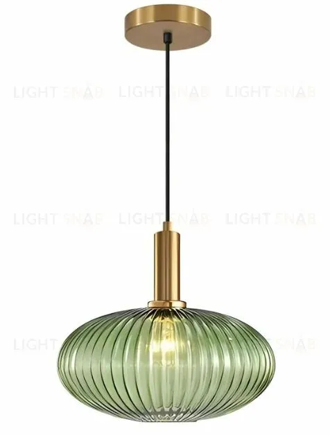 Подвесной светильник Iris с C Латунь + зеленый Iris-C