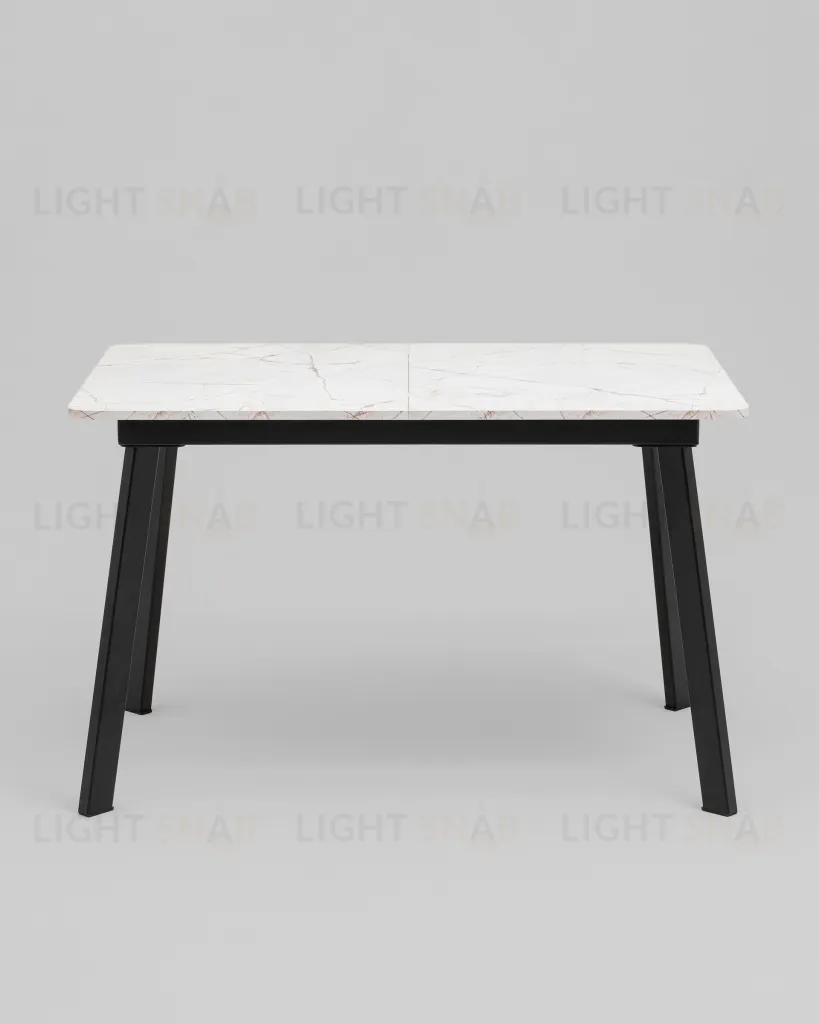 Стол Batu new 120-160/80/76 столешница ЛМДФ азул оникс подстолье металл черный УТ000041937