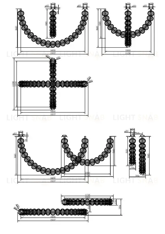 Подвесной светильник Maytoni MOD216PL-L42G3K MOD216PL-L42G3K