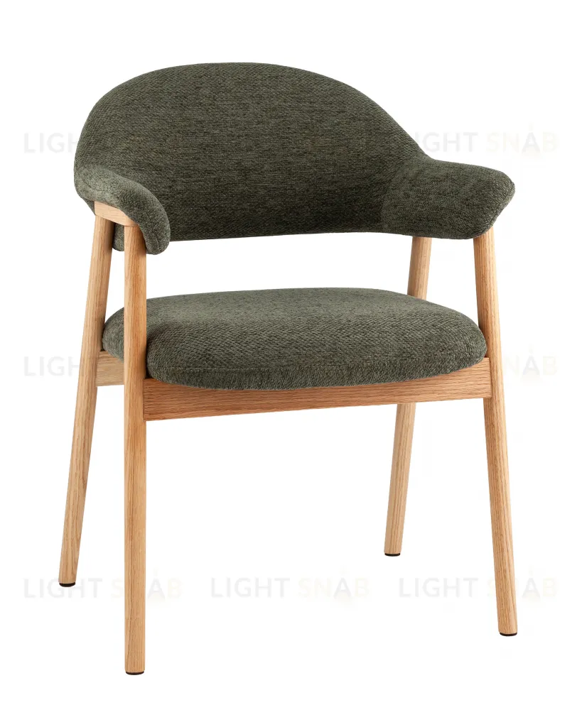 Стул обеденный Tavu с деревянными ножками зеленый УТ000041726