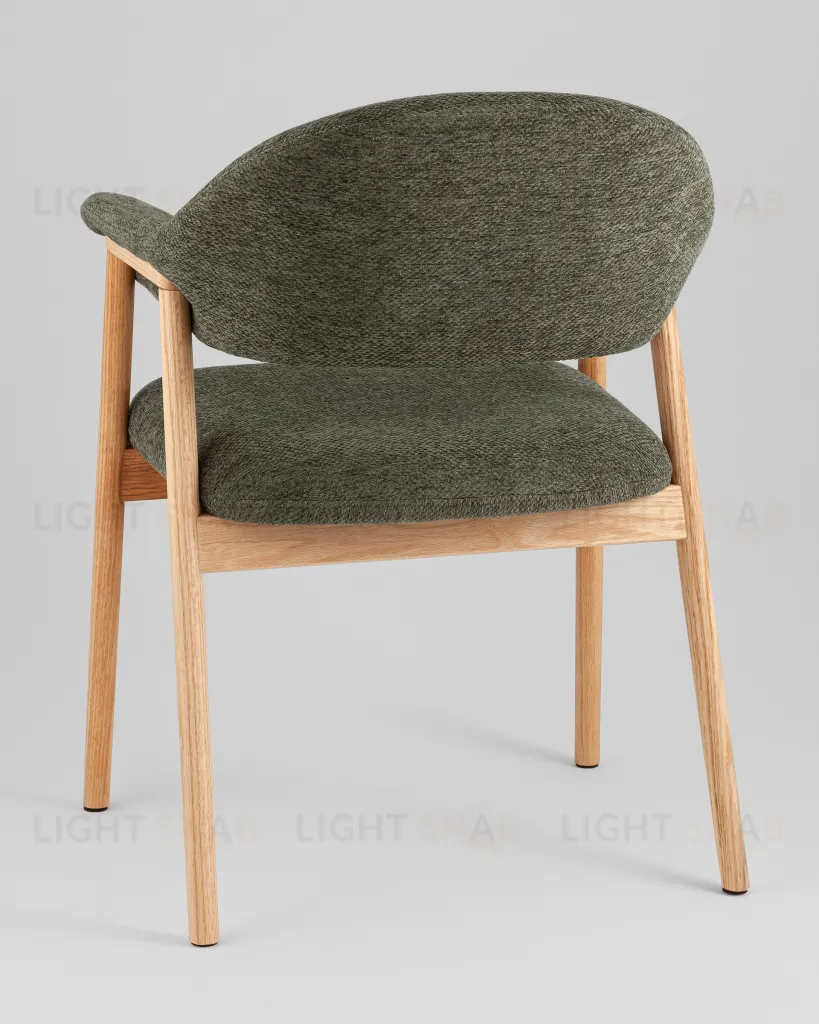 Стул обеденный Tavu с деревянными ножками зеленый УТ000041726