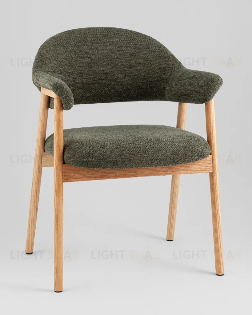 Стул обеденный Tavu с деревянными ножками зеленый УТ000041726